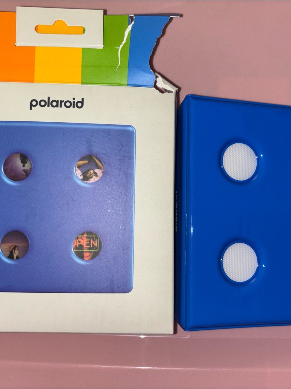 Polaroid Blue Glossy Portable Speaker with White Grilles